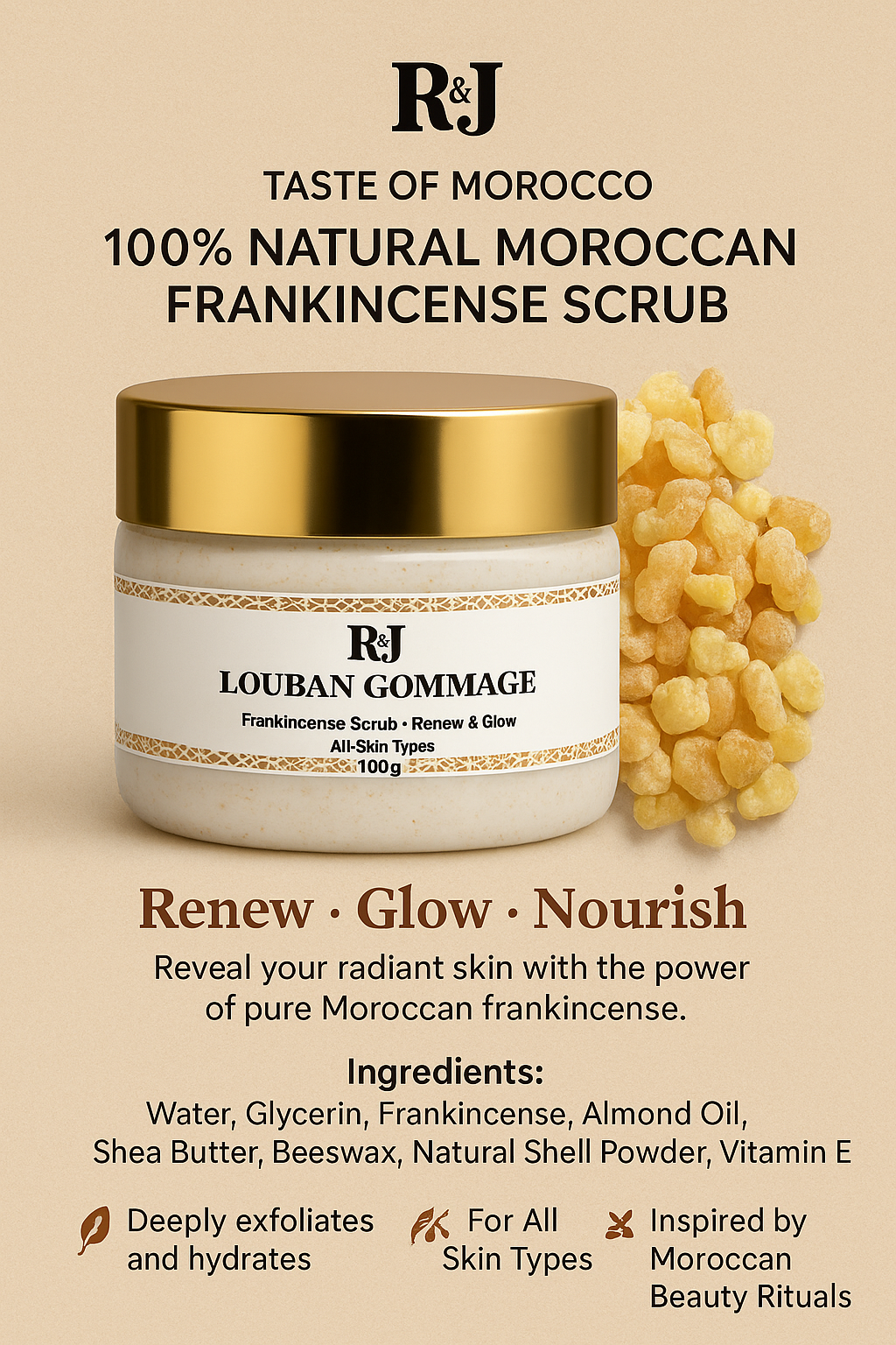 Louban Gommage – Moroccan Frankincense Exfoliating Scrub
