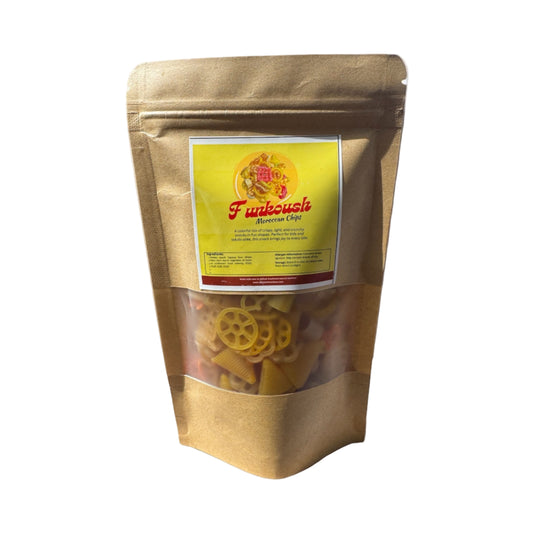 Kraft paper packaging with a yellow label featuring 'Fukubachi' on a white background