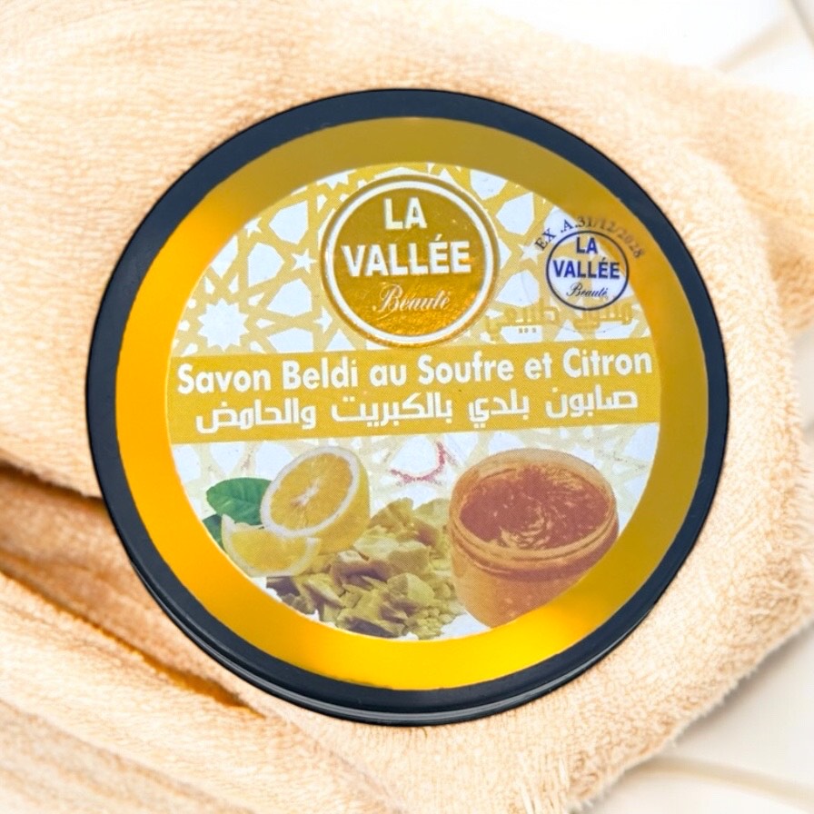Moroccan Beldi Black Soap With (Soufre and Citron)